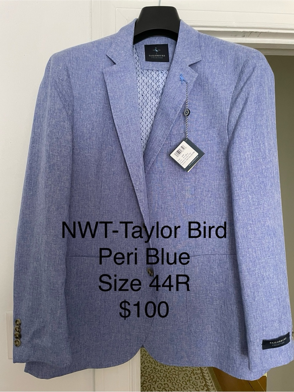 Tailorbyrd Peri Blue Sport Coat Blazer - Light Blue